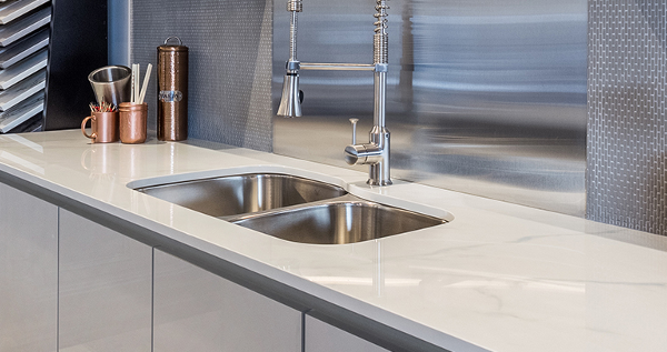 White dekton modern counter-top 