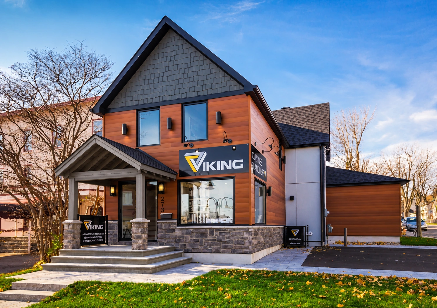 Façade du bureau et de la salle de montre Viking à Gatineau